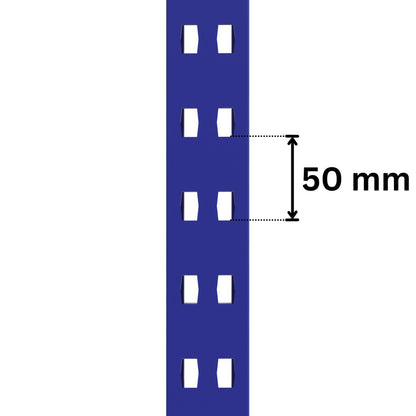 Werkbank op wielen - Met opbouw - Blauw -  Alle afmetingen - 2 niveaus - Werkblad 25 mm